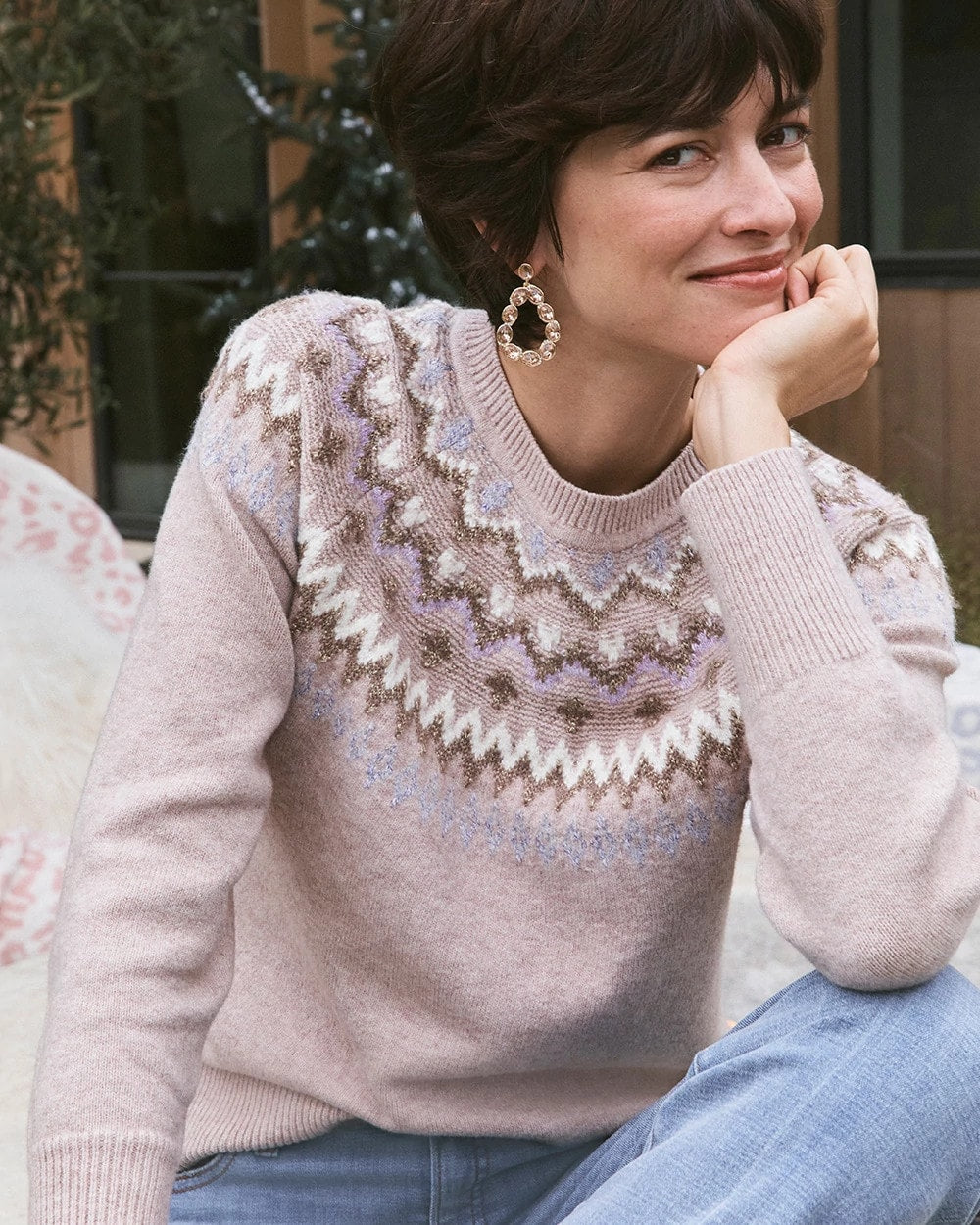 Chico's Clothing Fair Isle Sweater