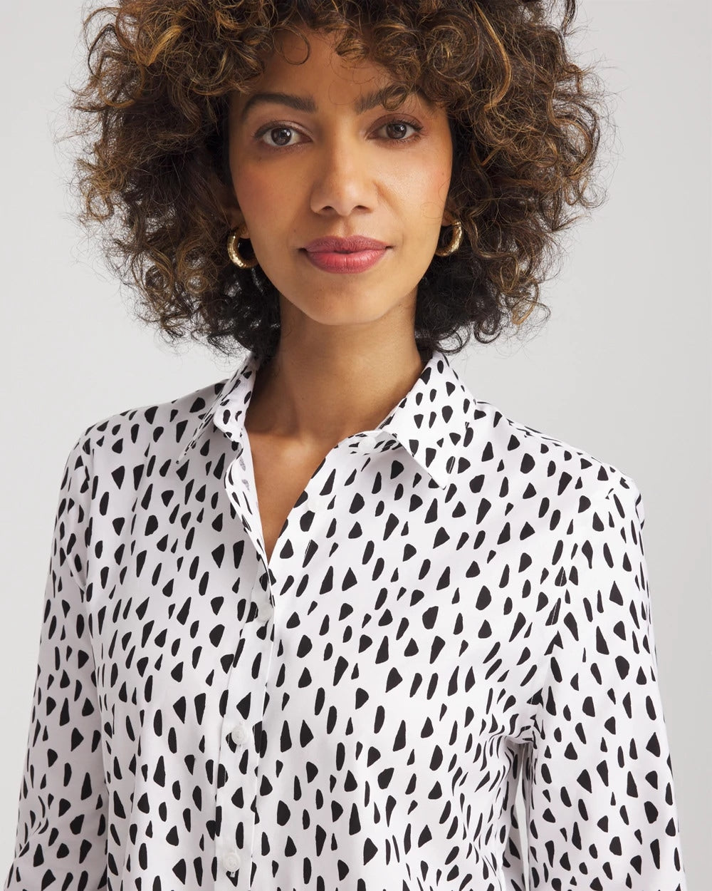 Chico's Clothing No Iron™ Polka Dot Shirt