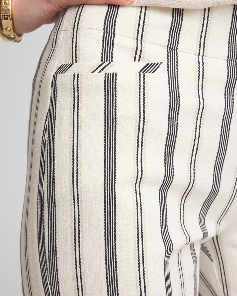 Chico's Clothing Brigitte™ Slub Striped Cropped Pants