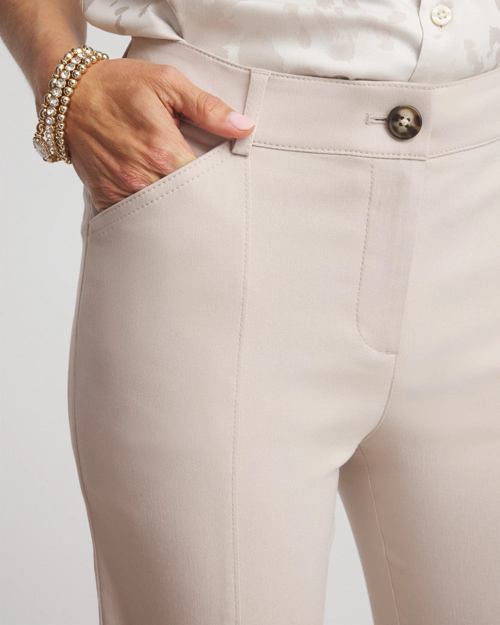 Chico's Petites Petite Bi-Stretch Straight Ankle Pants