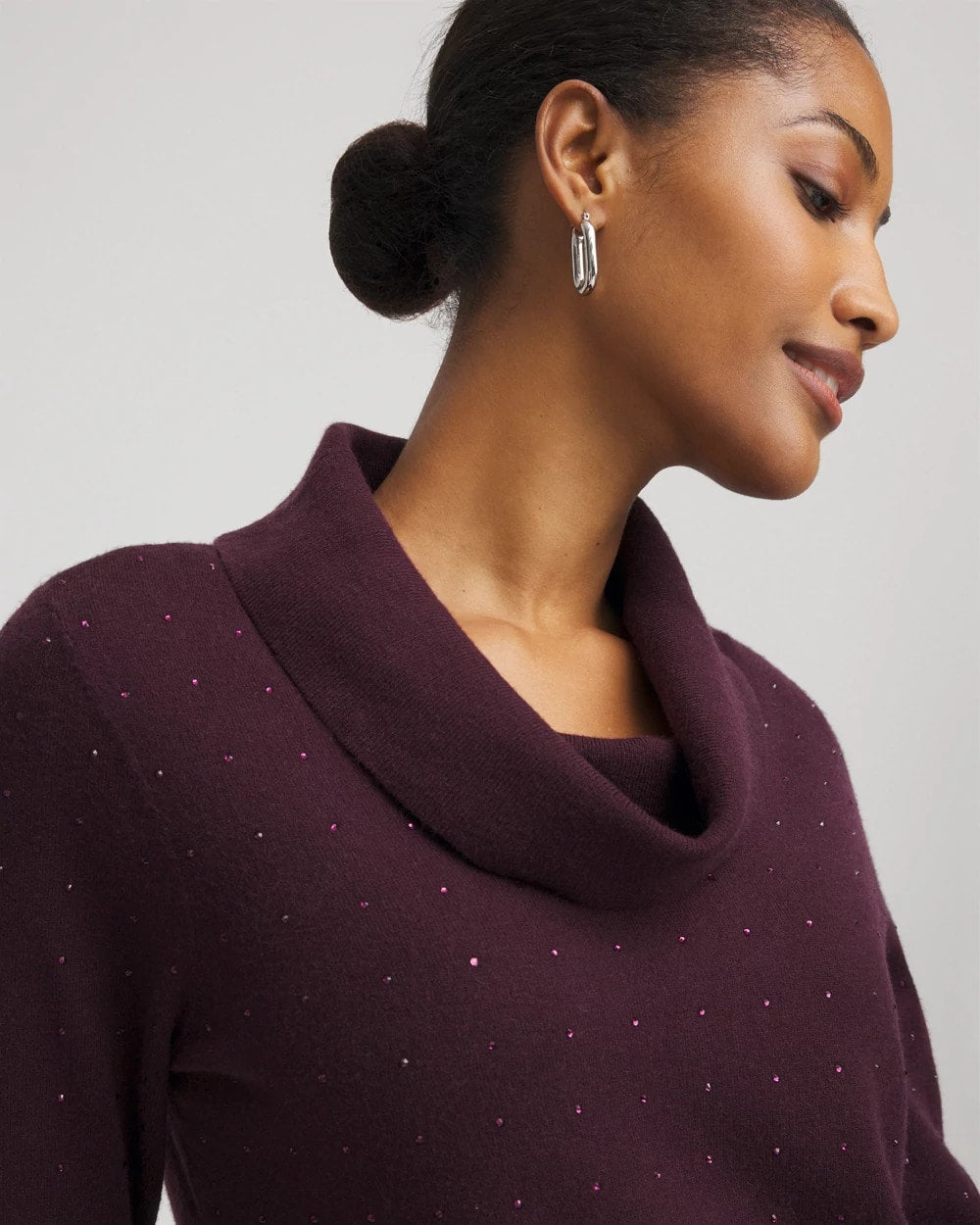 Chico's Collections Zenergy® Luxe Diamante Cowlneck Tunic