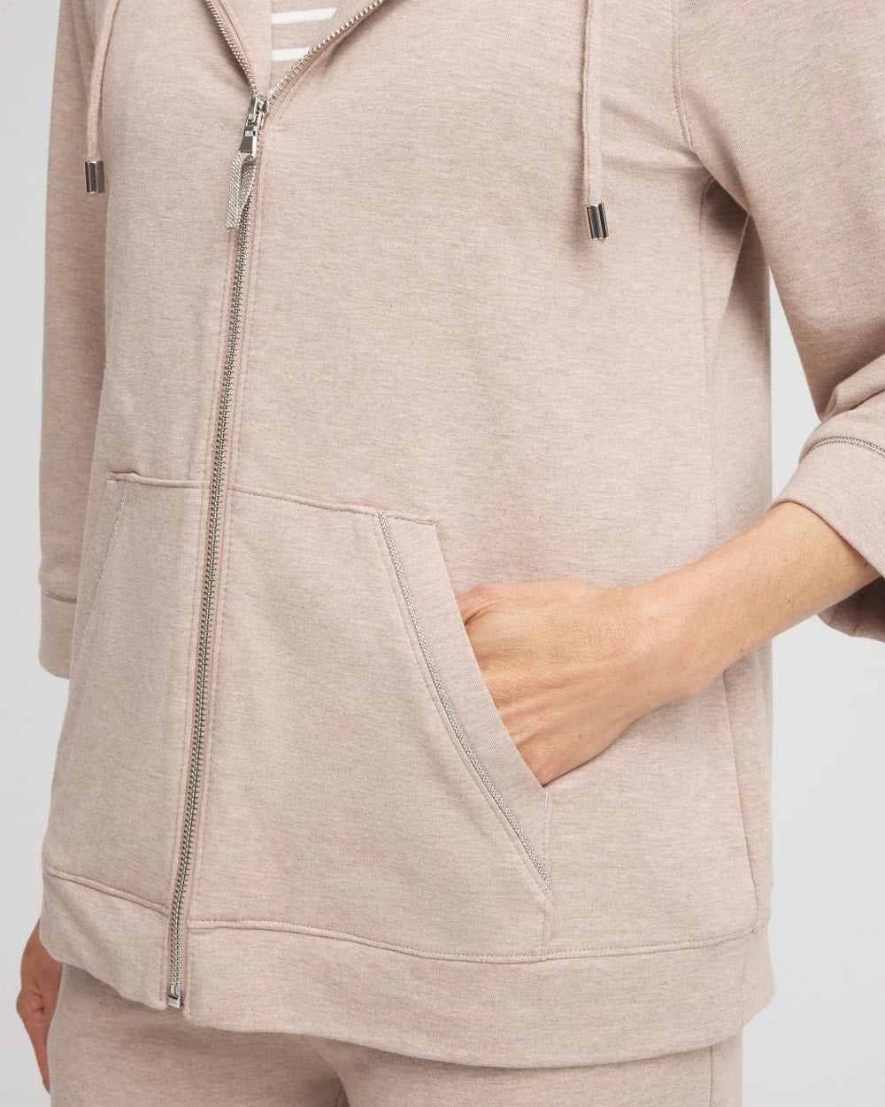 Chico's Collections Zenergy® French Terry Full-Zip Jacket