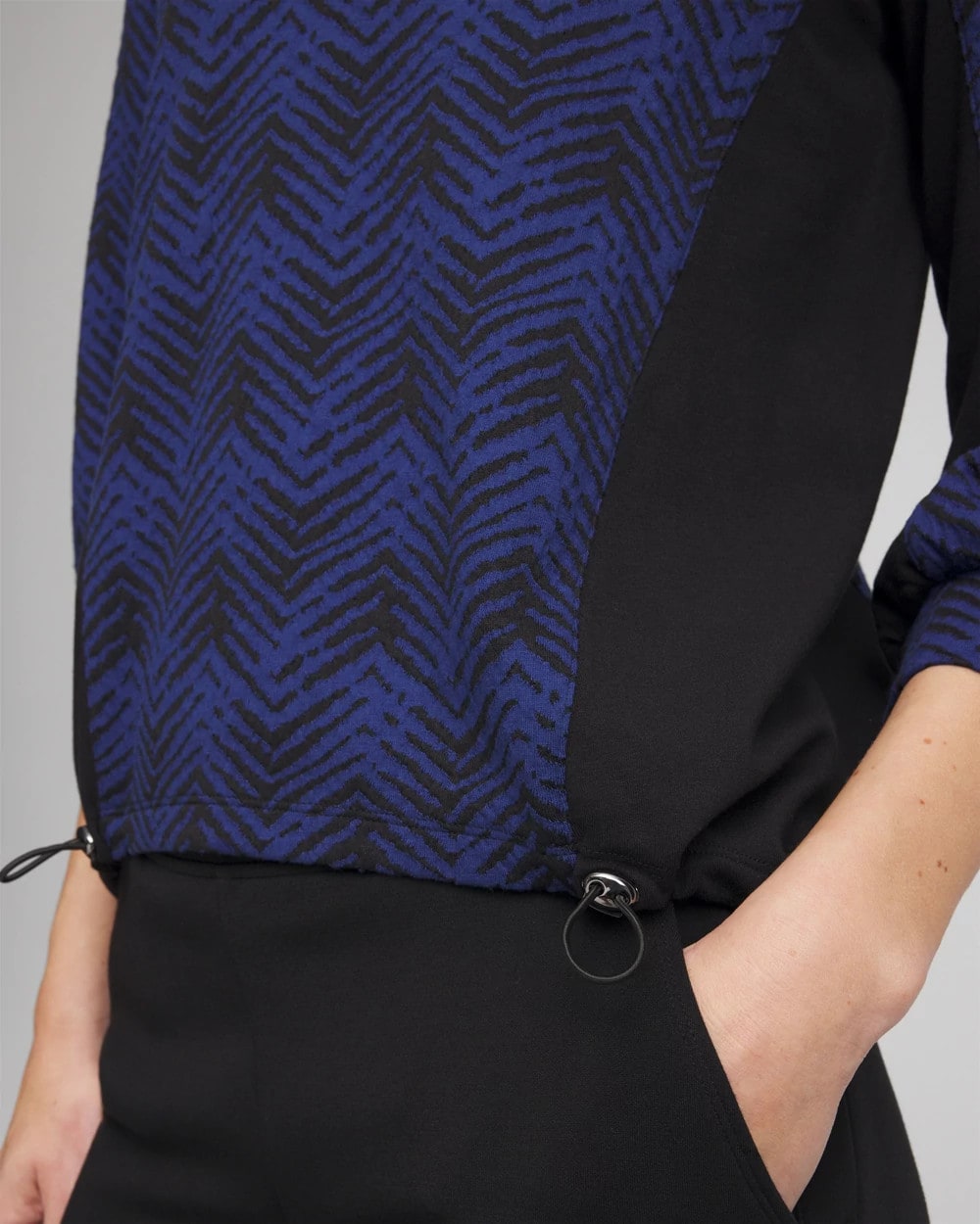 Chico's Collections Zenergy® Jacquard Bungee Top
