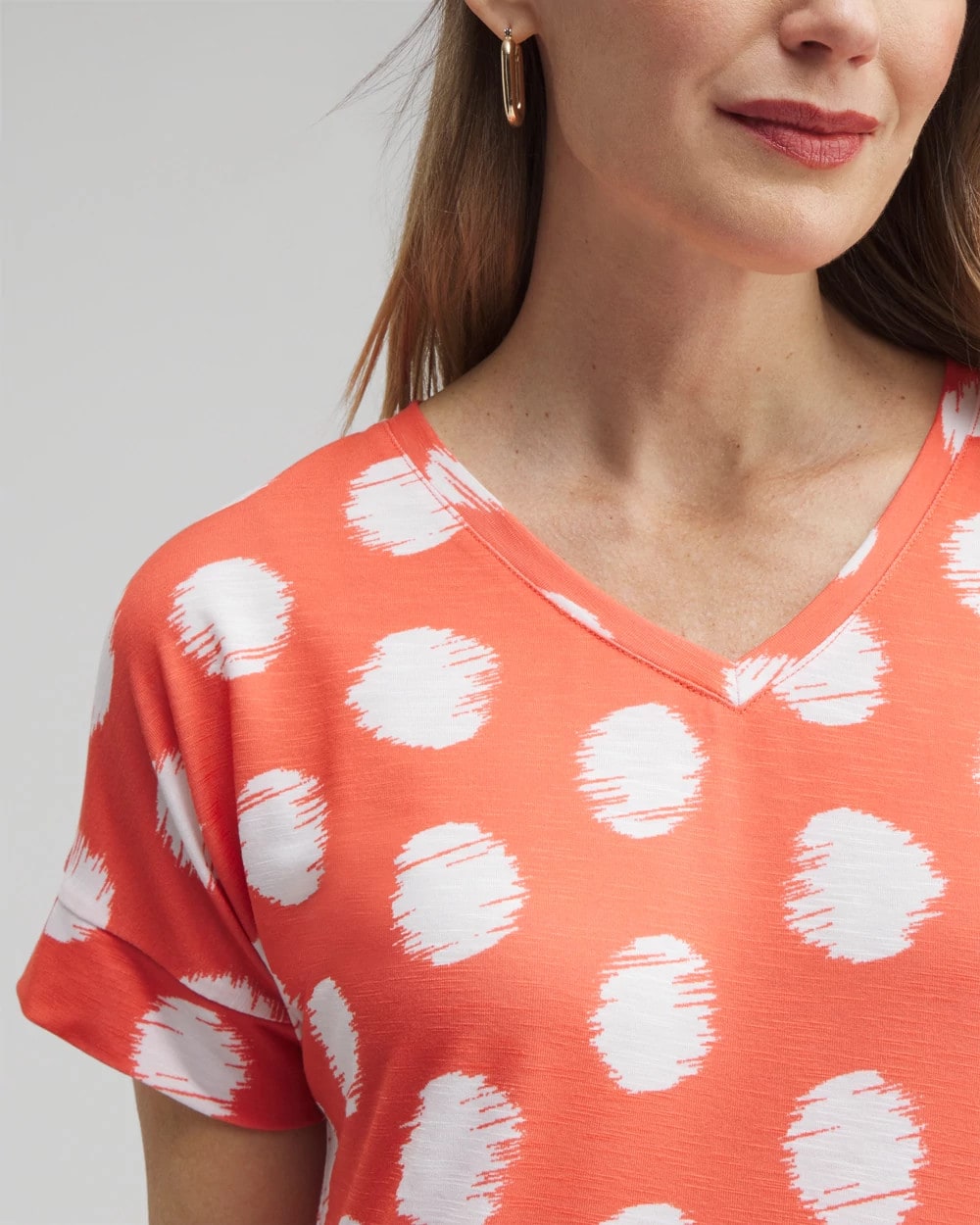 Chico's Collections Zenergy® Dots Drop Shoulder Tee