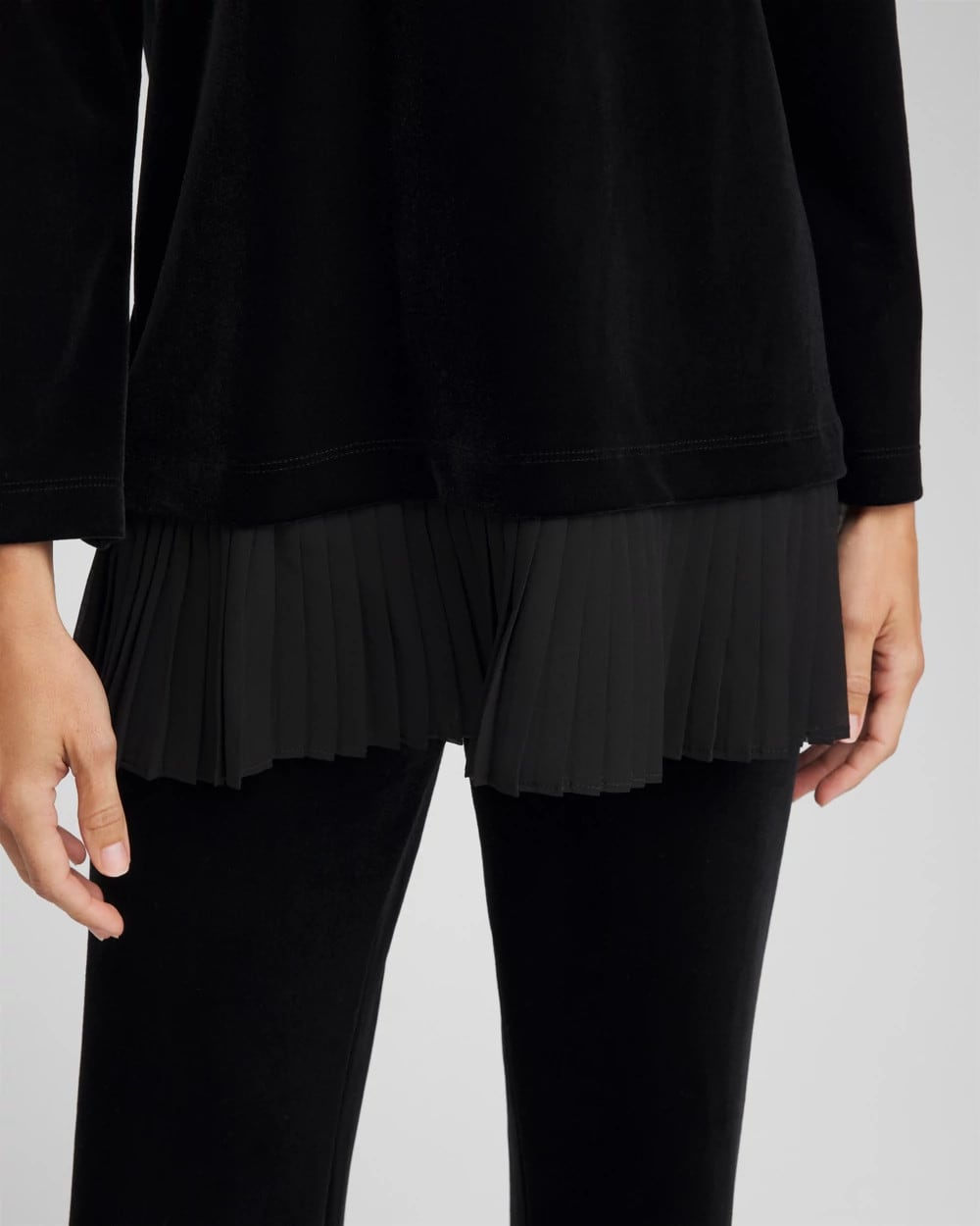 Chico's Collections Travelers™ Chiffon Hem Velvet Tunic