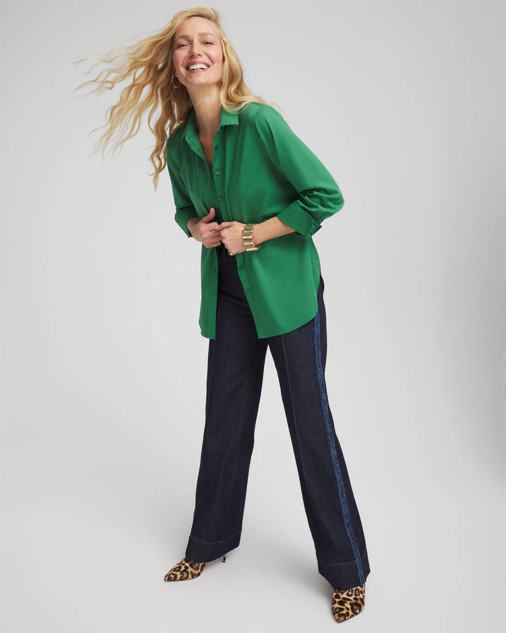 Chico's Clothing No Iron™ Stretch Shirt