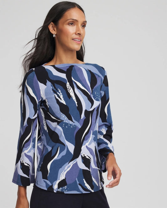 Chico's Clothing Travelers™ Wave Straight Neck Tunic