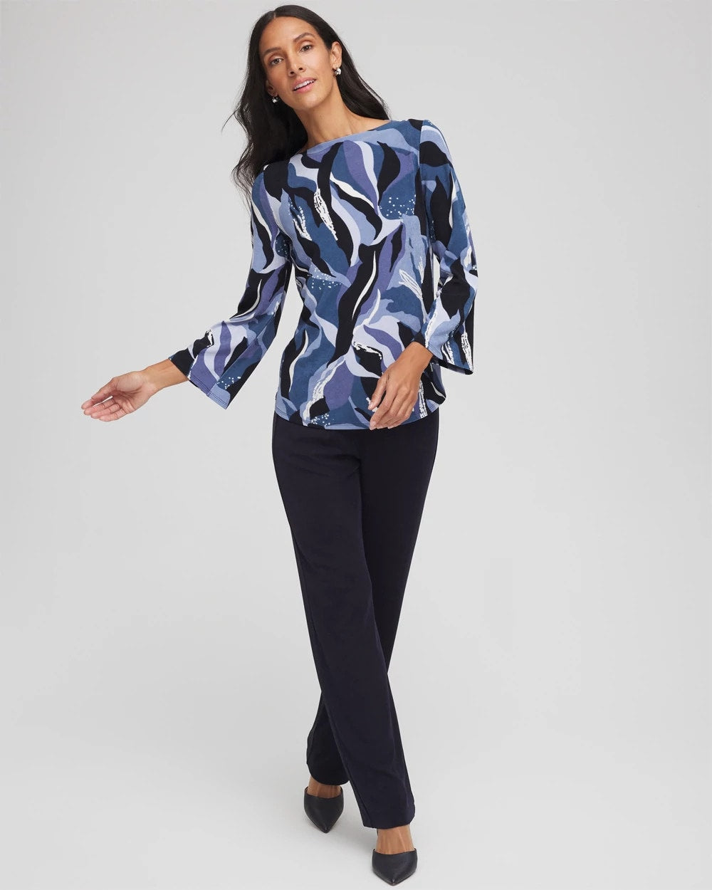 Chico's Clothing Travelers™ Wave Straight Neck Tunic
