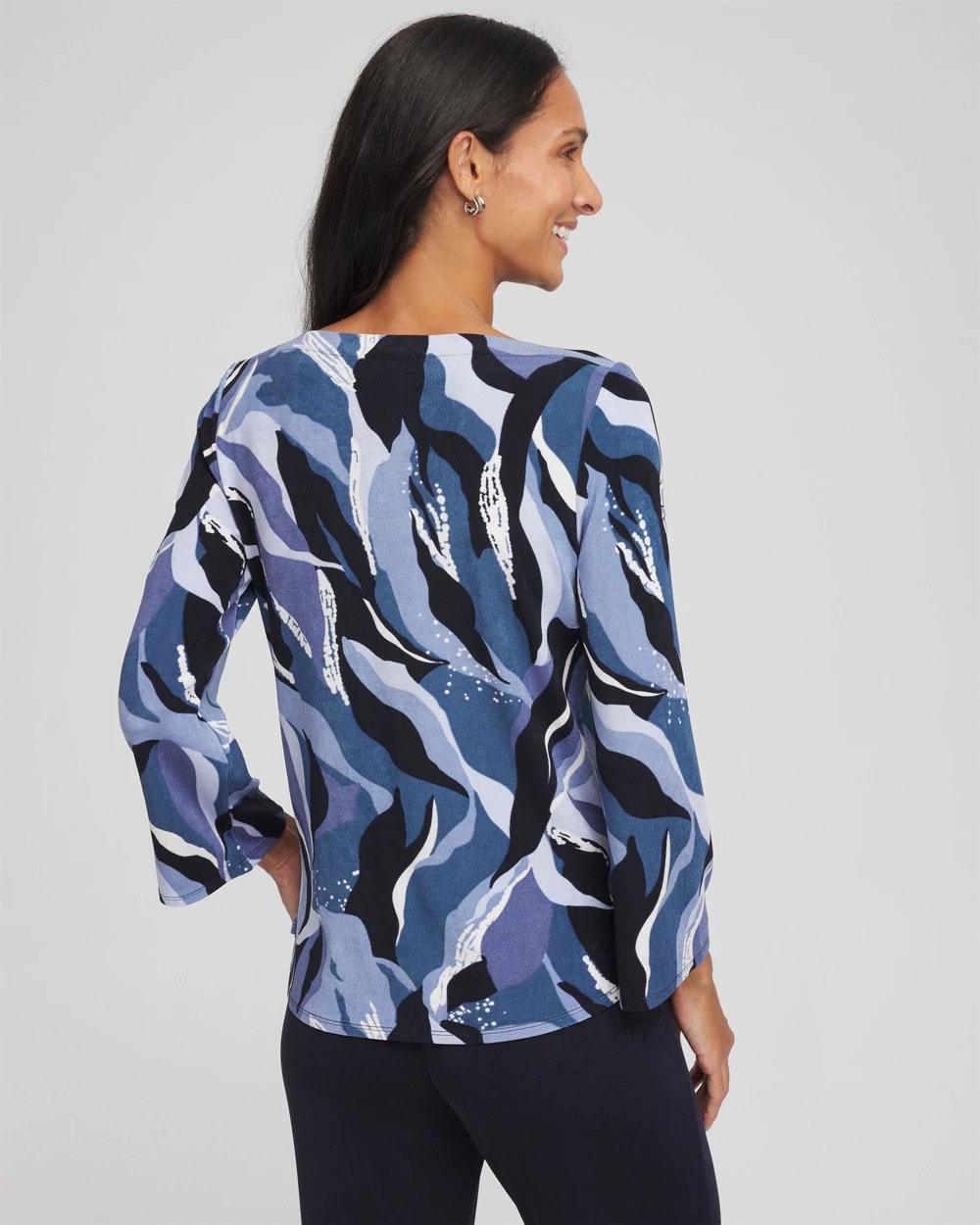 Chico's Clothing Travelers™ Wave Straight Neck Tunic