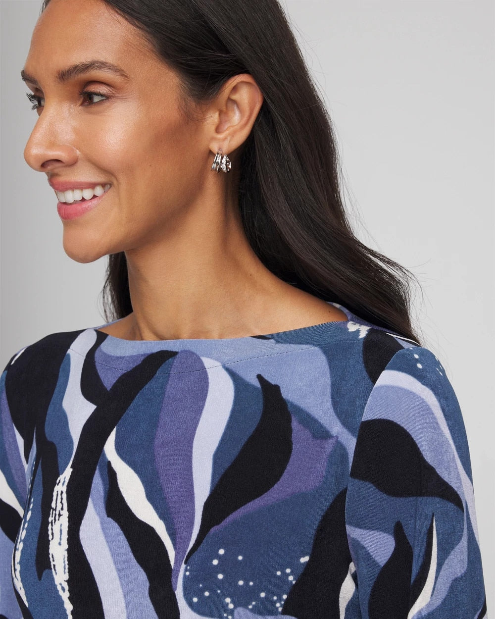 Chico's Clothing Travelers™ Wave Straight Neck Tunic