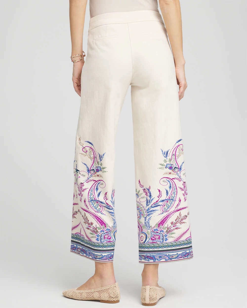 Chico's Clothing Brigitte™ Paisley Wide-Leg Cropped Pants