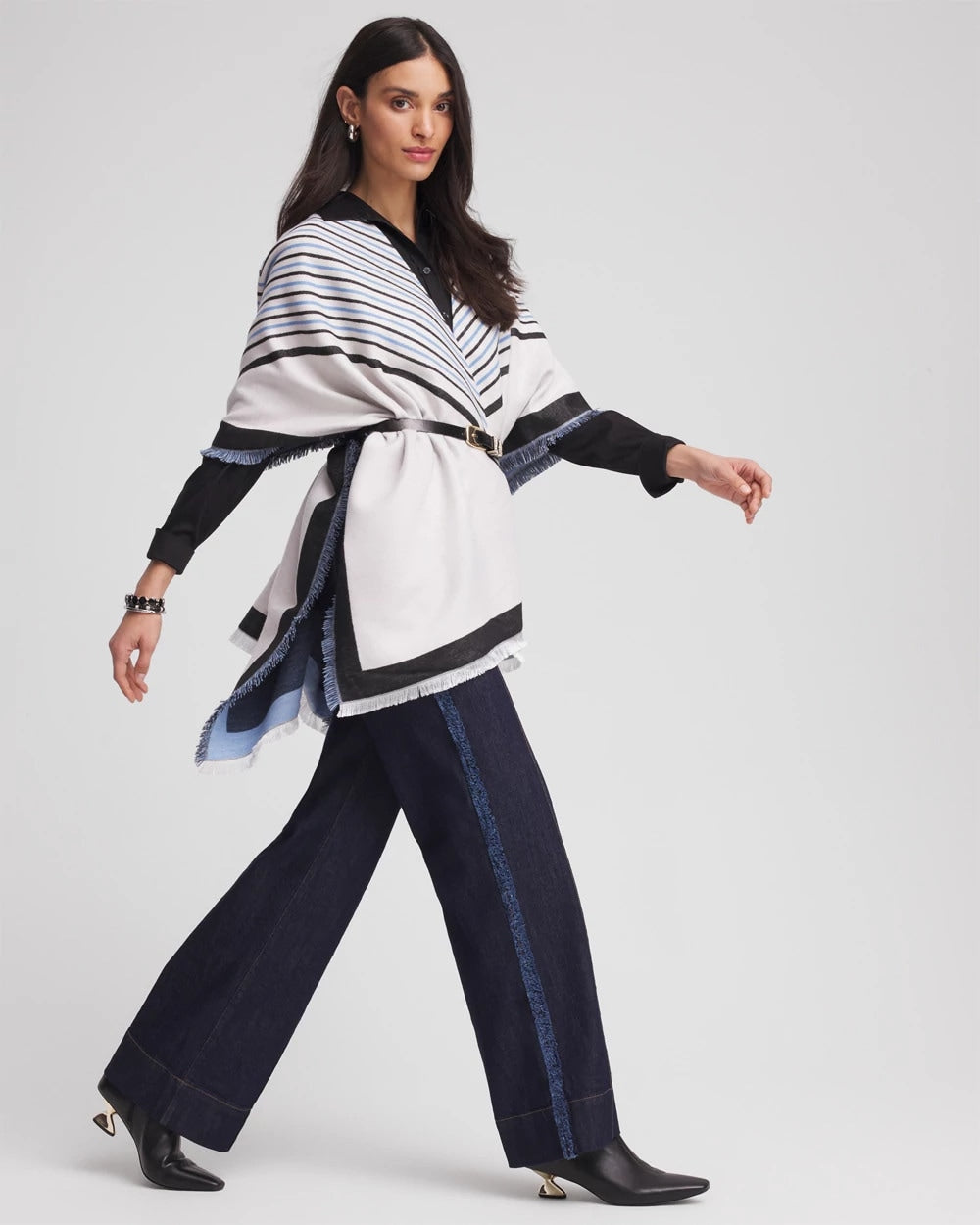 Chico's Clothing Woven Reversible Ruana