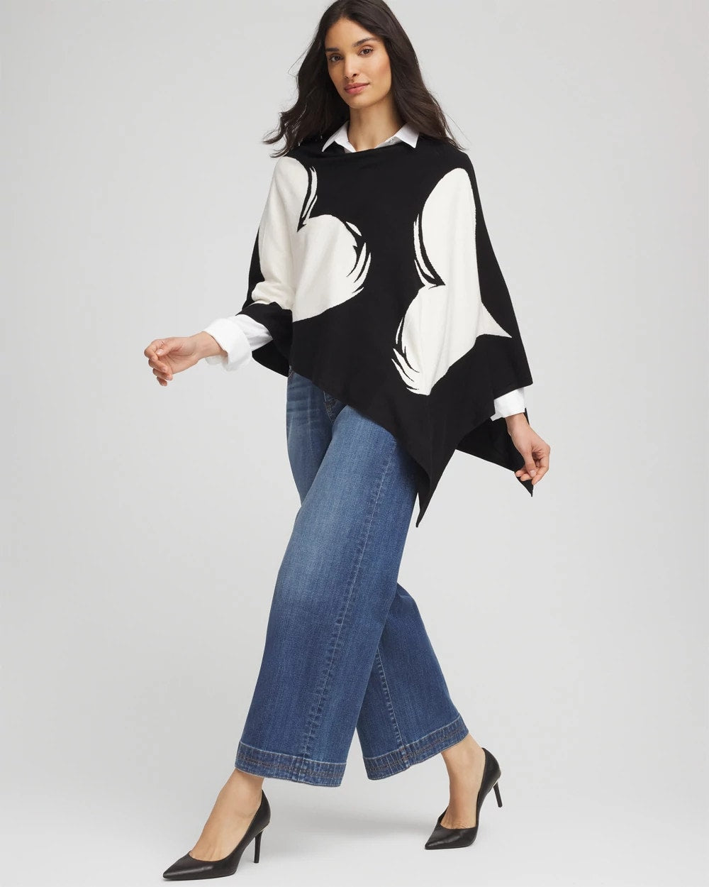 Chico's Clothing Love Brush Convertible Sweater Poncho