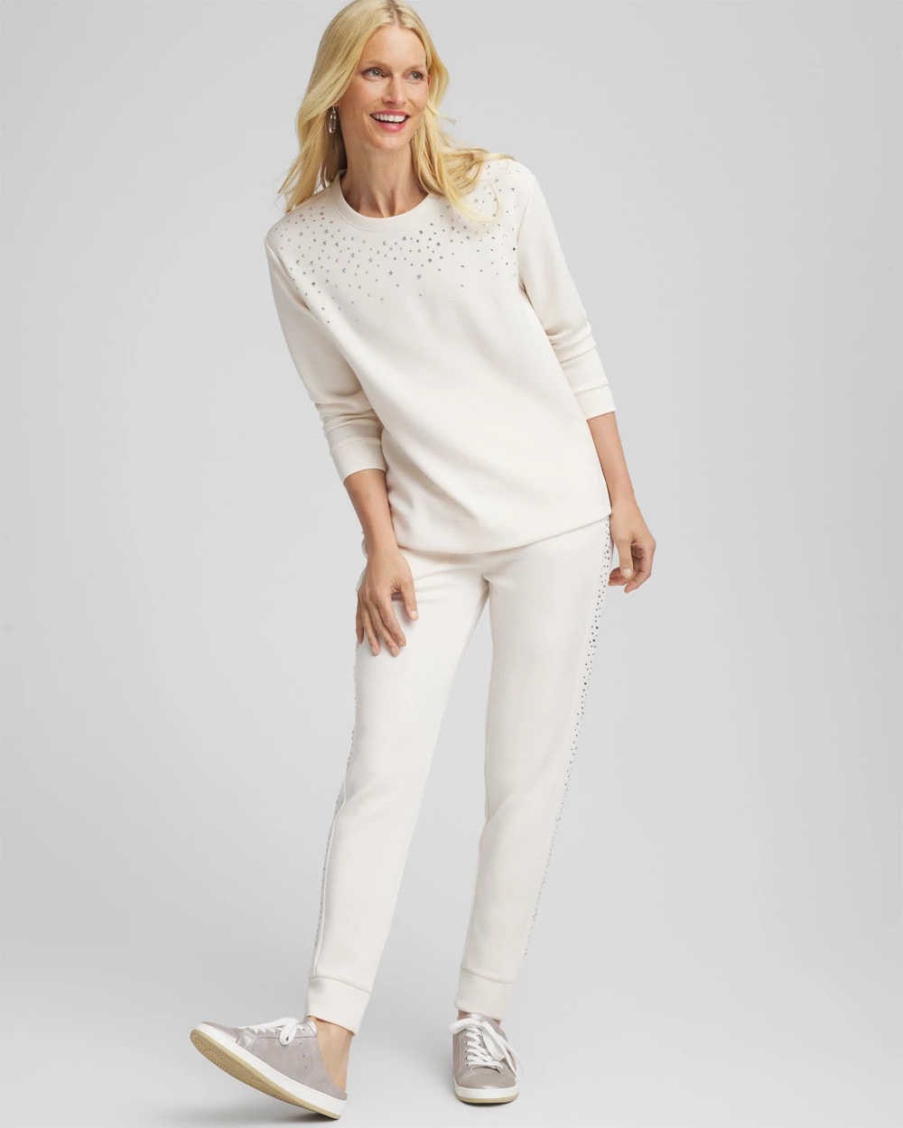 Chico's Clothing Zenergy® Rhinestone Pullover Top