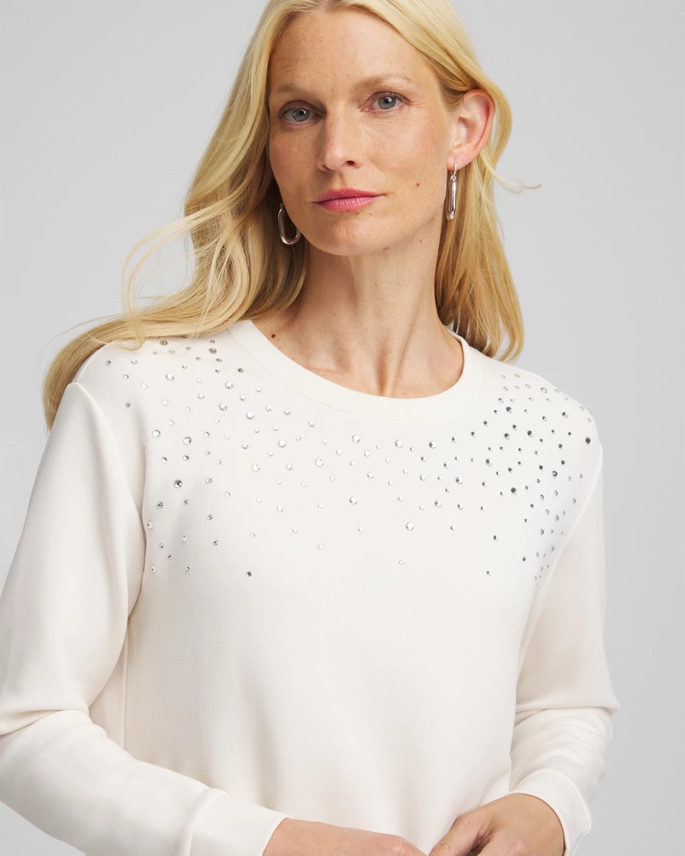 Chico's Clothing Zenergy® Rhinestone Pullover Top