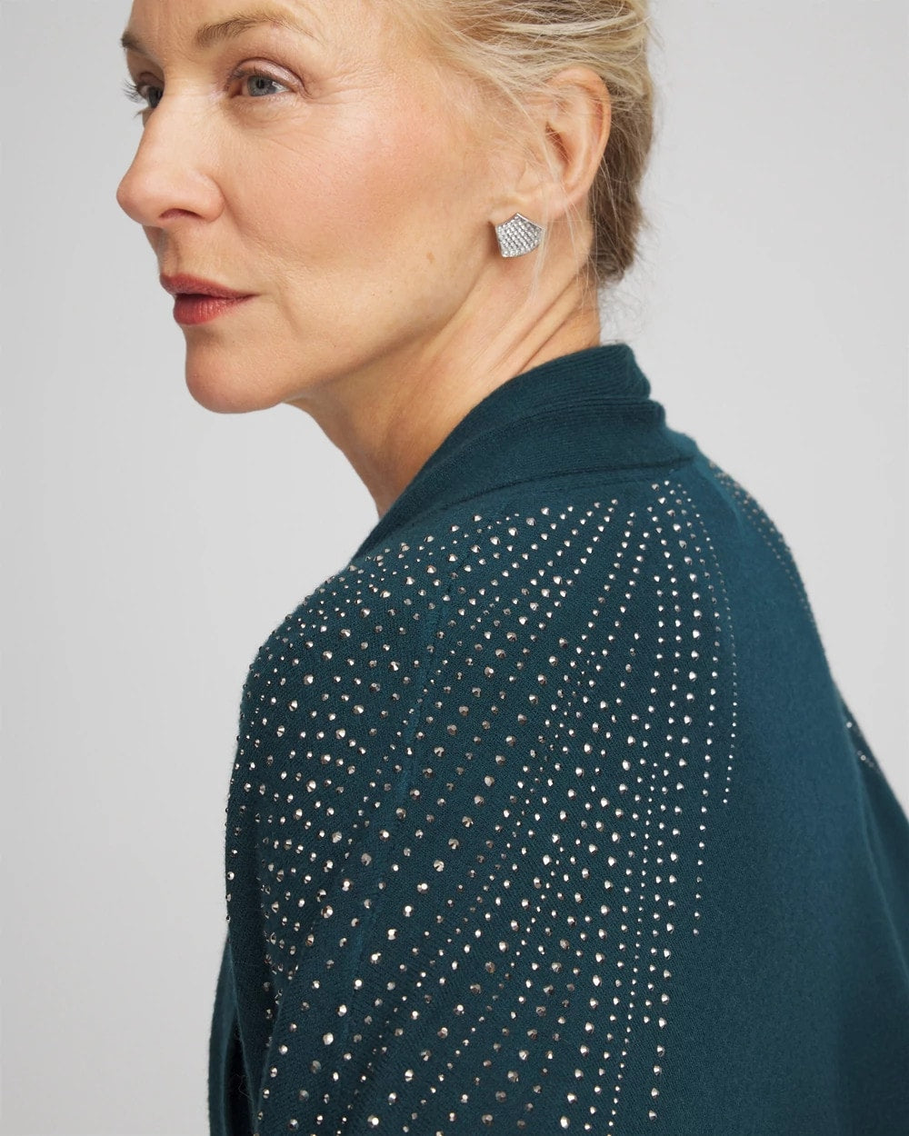 Chico's Clothing Embellished Shawl Collar Ruana
