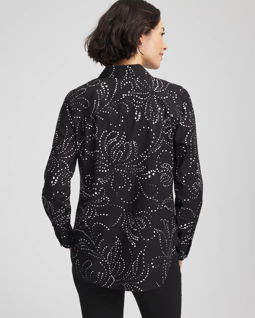 Chico's Clothing No Iron™ Findot Print Sateen Shirt