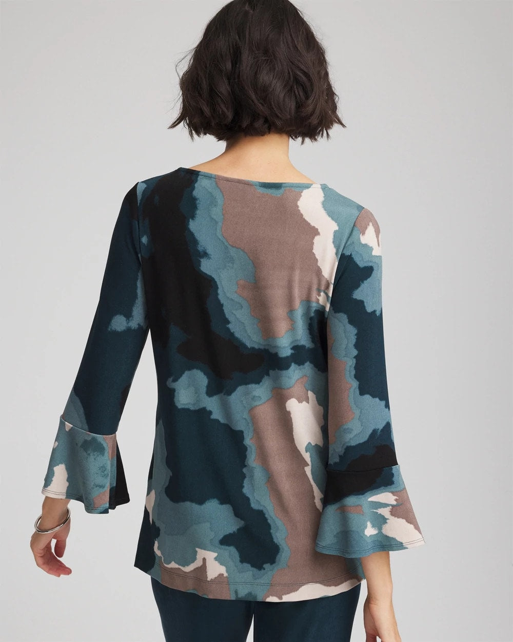 Chico's Clothing Travelers™ Crystal Flounce Sleeve Tunic