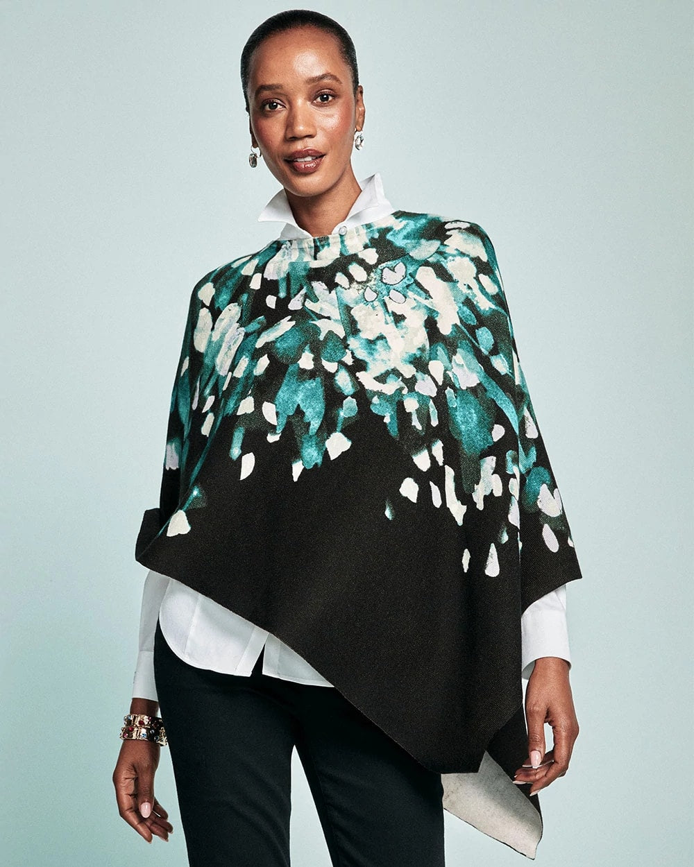 Chico's Clothing Convertible Knit Boatneck Poncho