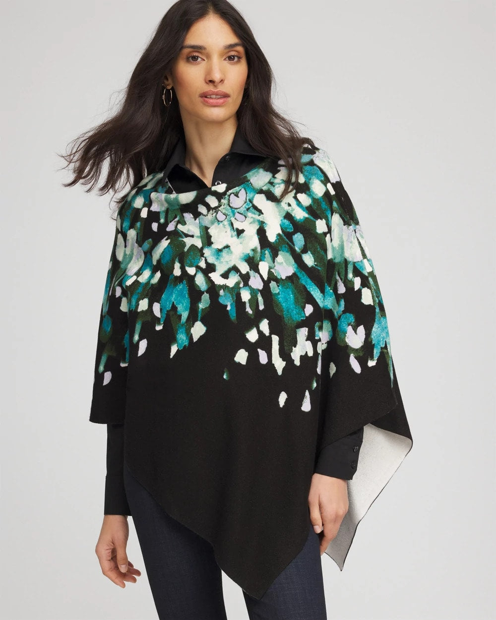 Chico's Clothing Convertible Knit Boatneck Poncho
