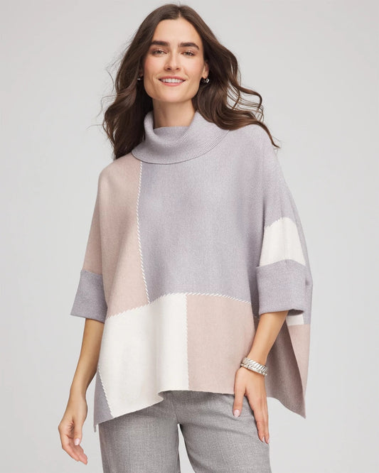 Chico's Clothing Quilted Chic Cowlneck Poncho