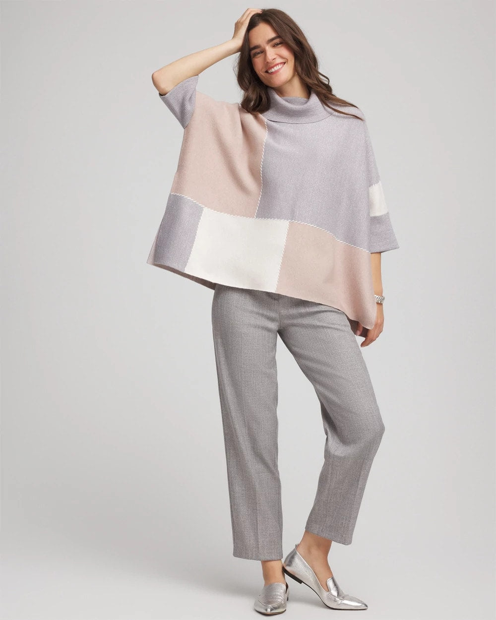 Chico's Clothing Quilted Chic Cowlneck Poncho