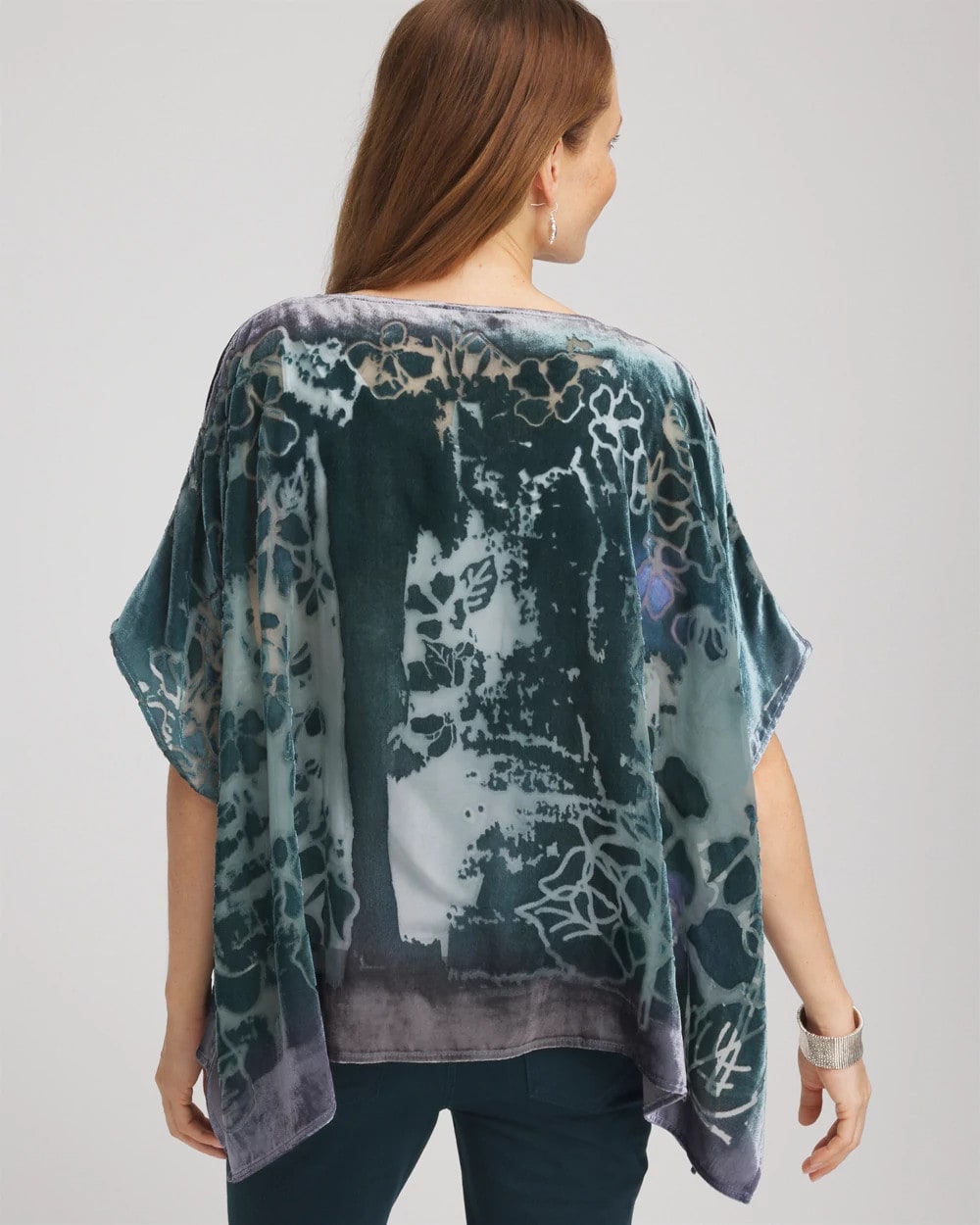 Chico's Clothing Velvet Burnout Passion Poncho