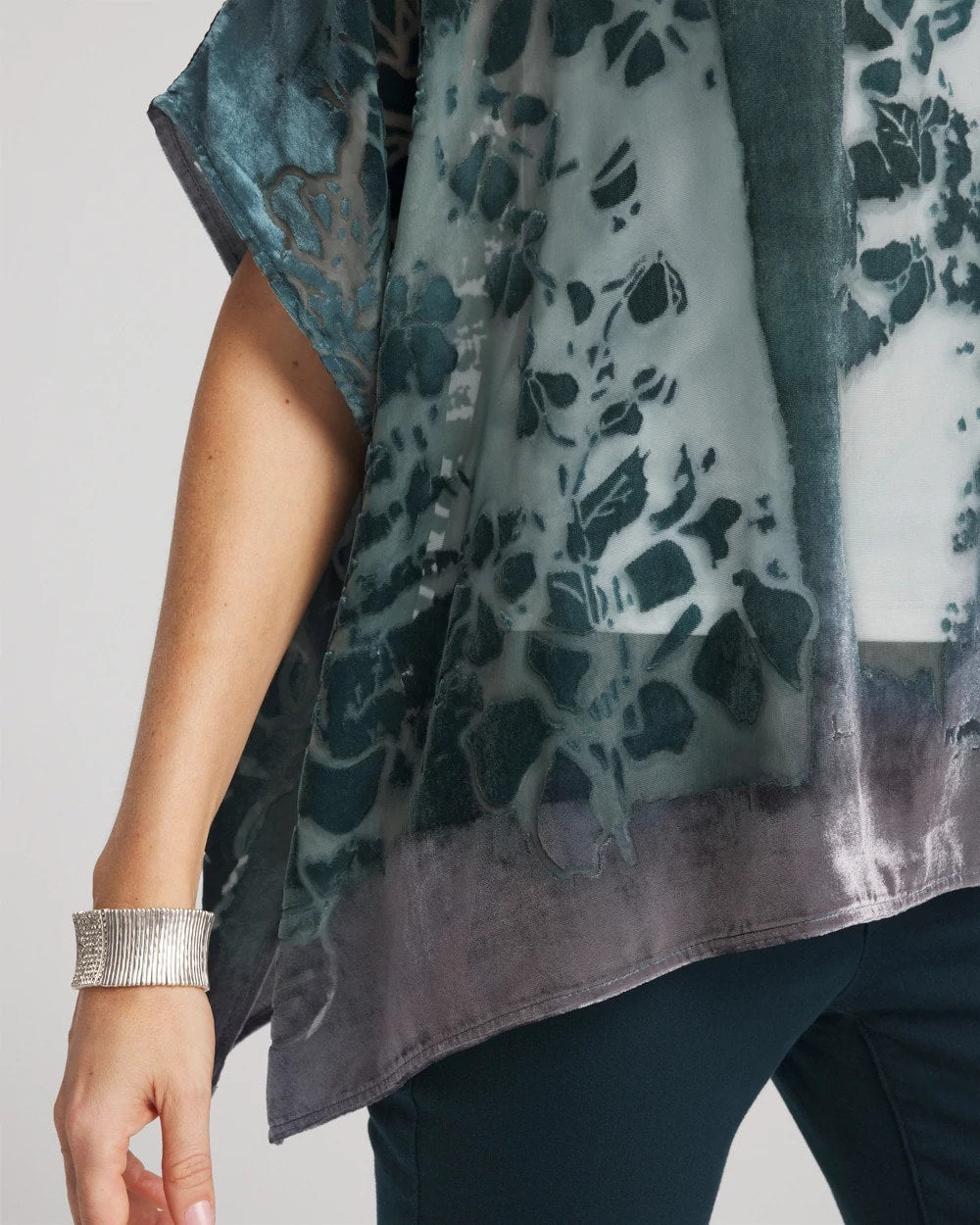 Chico's Clothing Velvet Burnout Passion Poncho