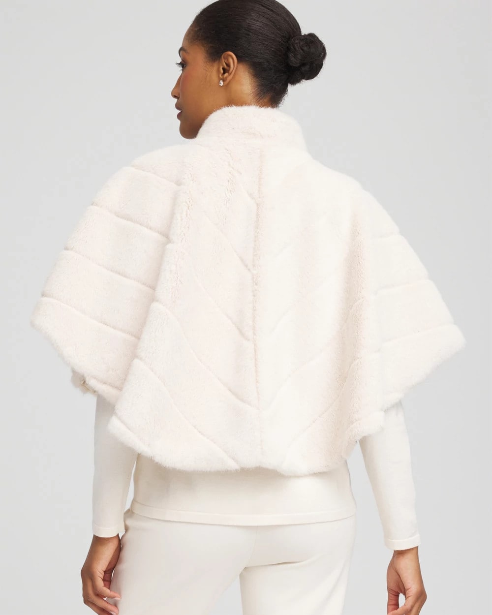 Chico's Clothing Faux Fur Funnelneck Capelet