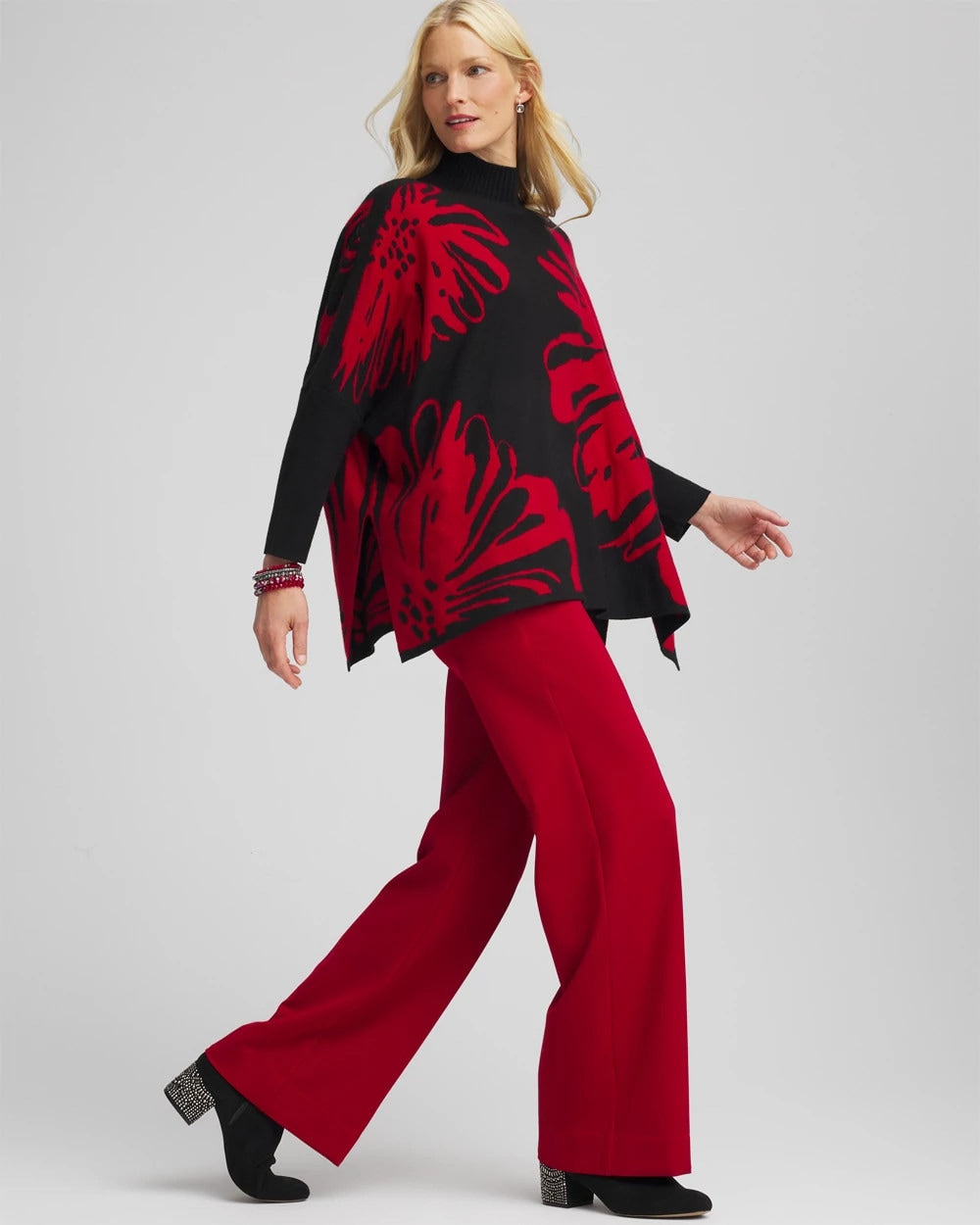 Chico's Clothing Floral Poncho