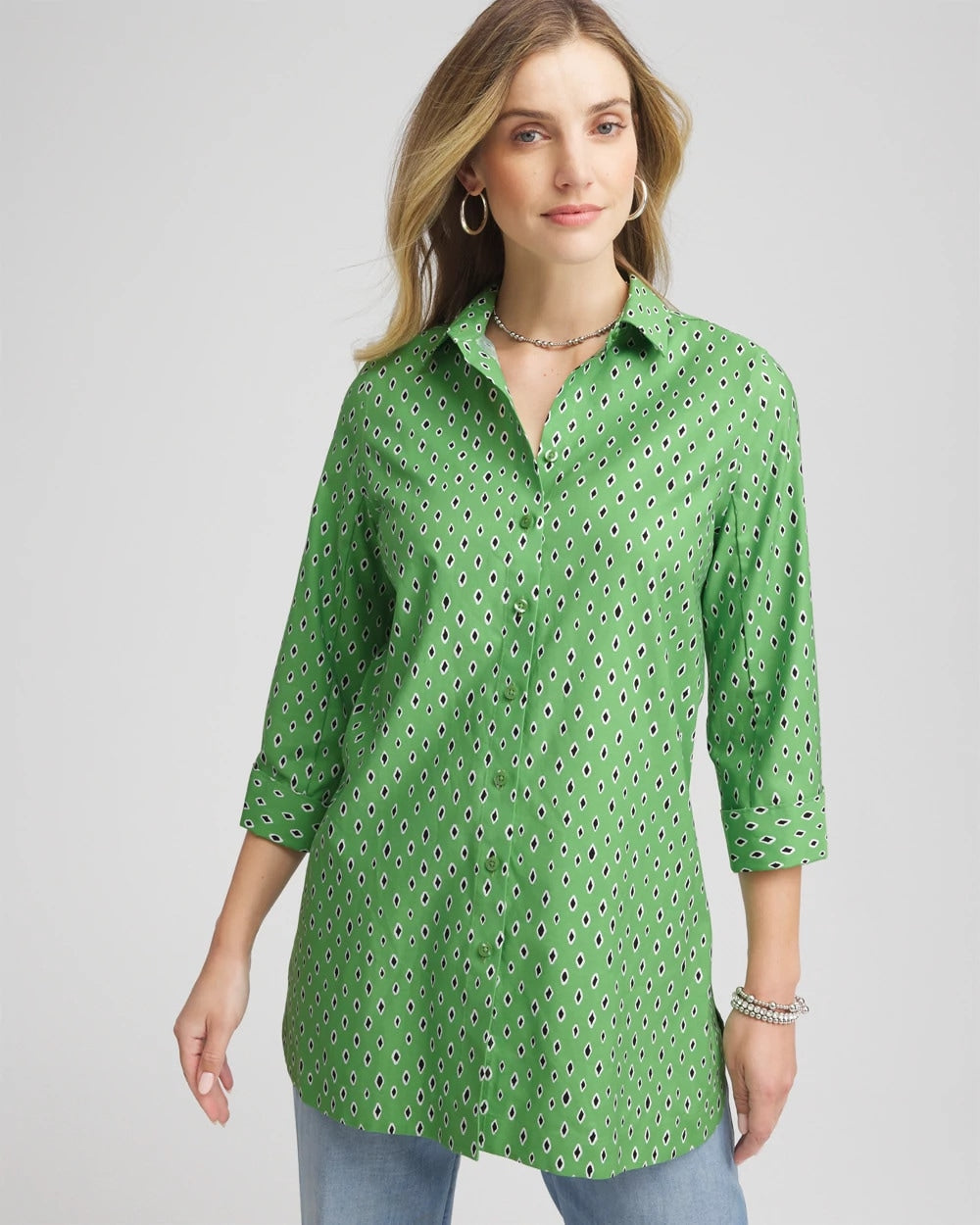 Chico's Clothing No Iron™ Geo-Print Tunic