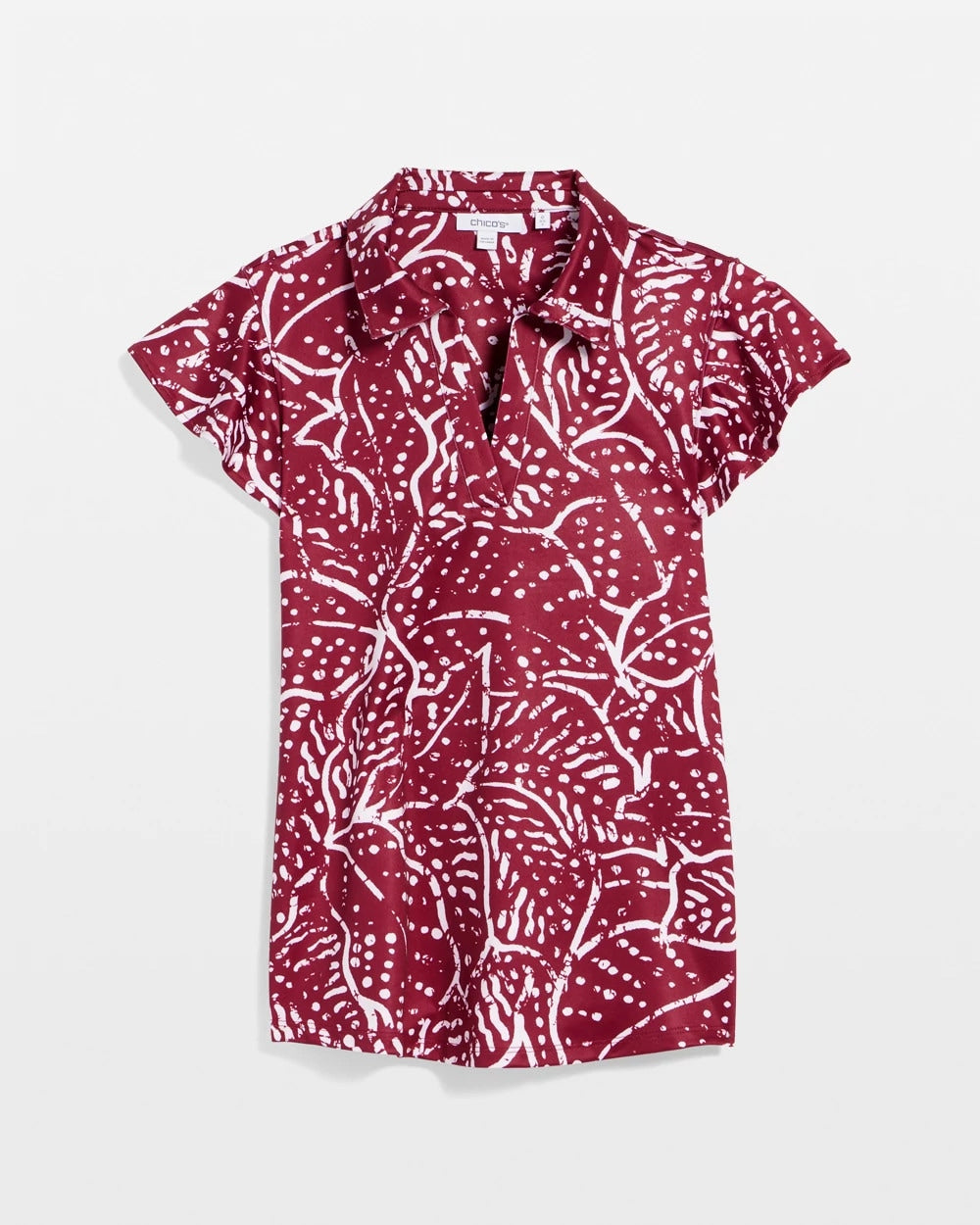 Chico's Clothing Zenergy® UPF Printed Polo Top
