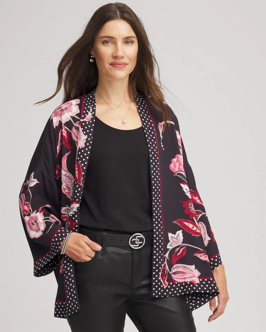 Chico's Clothing Short Floral Kimono