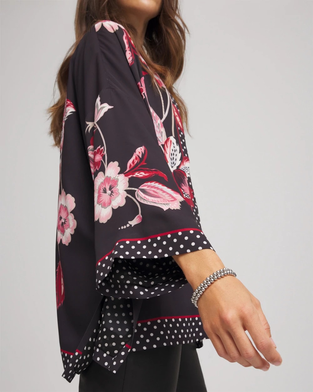 Chico's Clothing Short Floral Kimono
