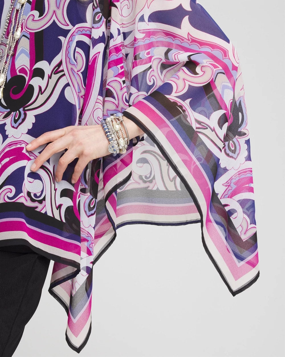 Chico's Clothing Travelers™ Paisley Chiffon Layered Top