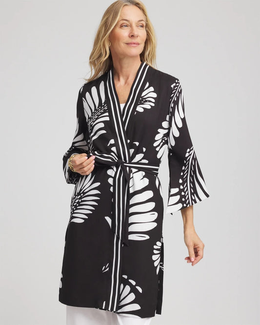 Chico's Clothing Tie-Front Long Kimono