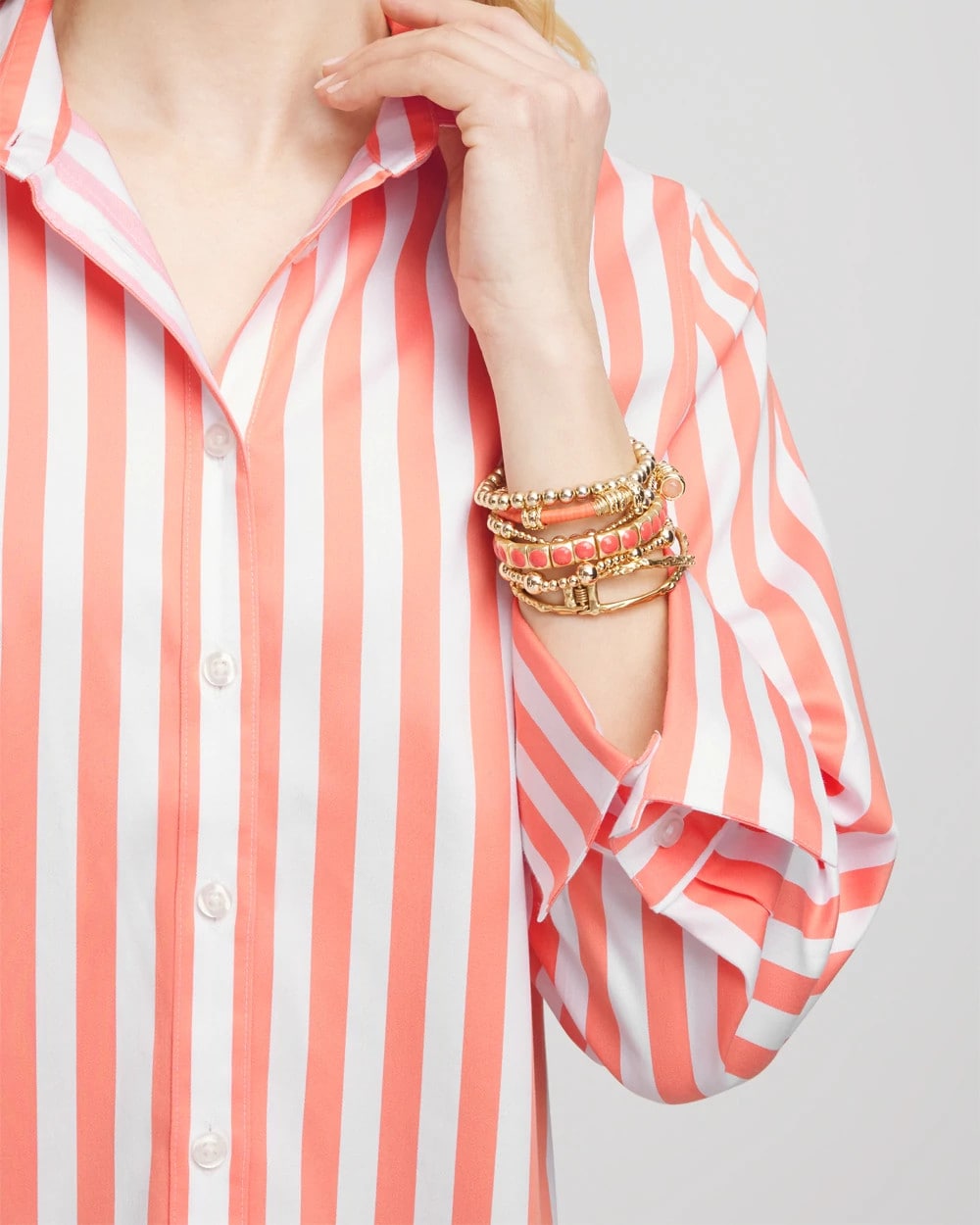 Chico's Clothing No Iron™ Vacation Stripes Shirt