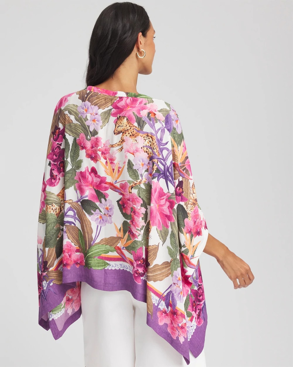 Chico's Clothing Floral-Print Poncho
