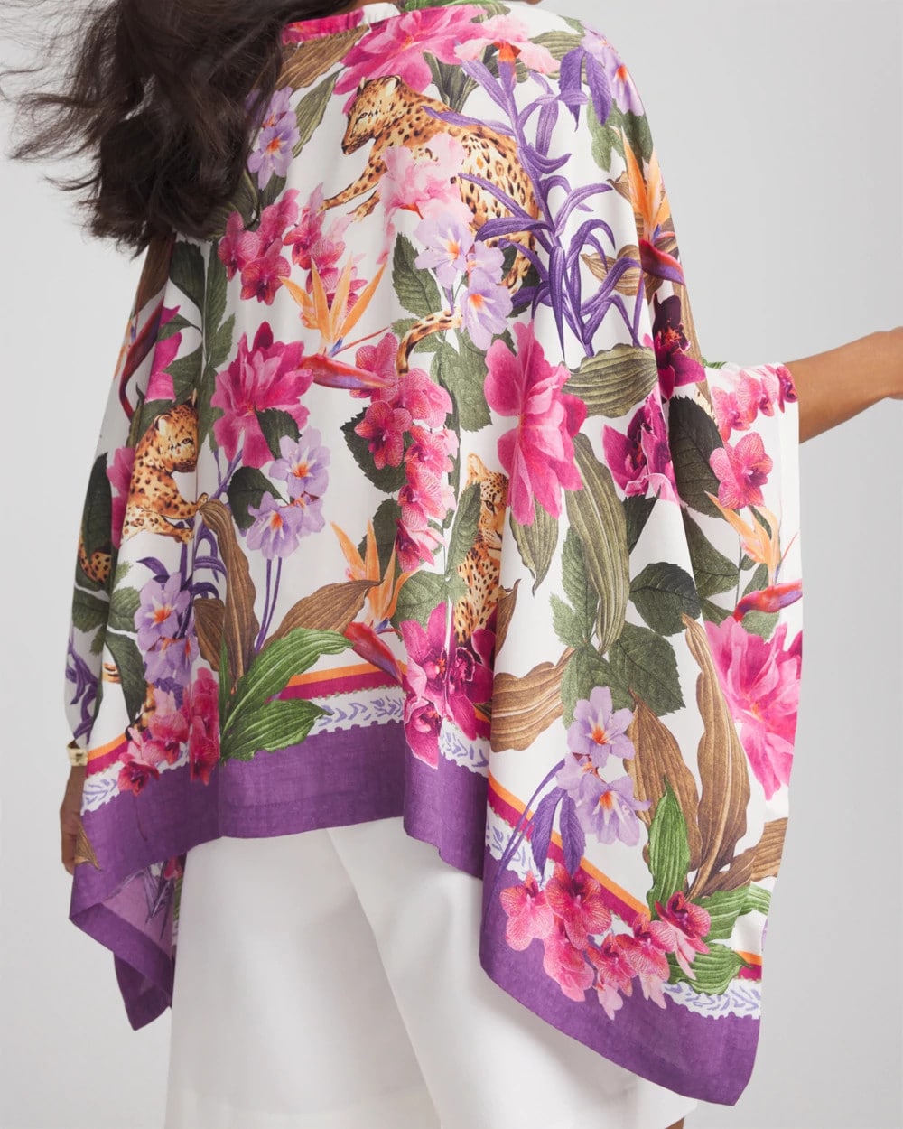 Chico's Clothing Floral-Print Poncho