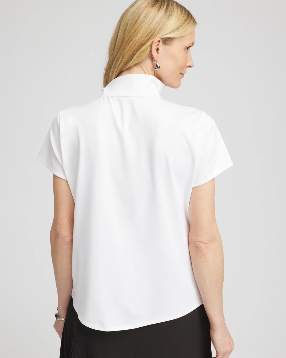 Chico's Clothing Zenergy® UPF Mockneck Short-Sleeve Top