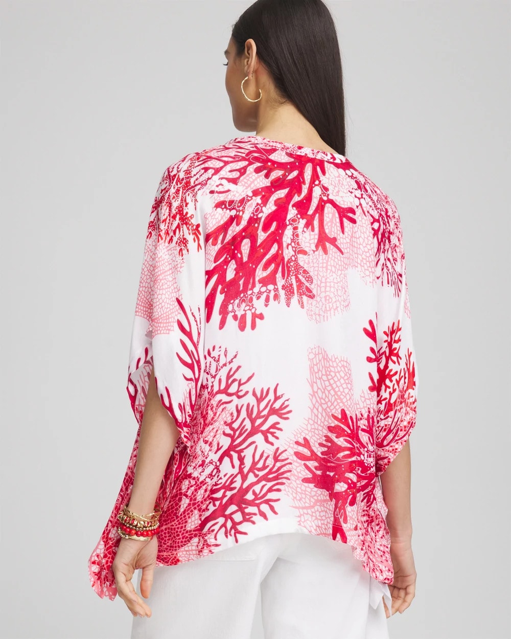 Chico's Clothing Coral Reef Motif Poncho