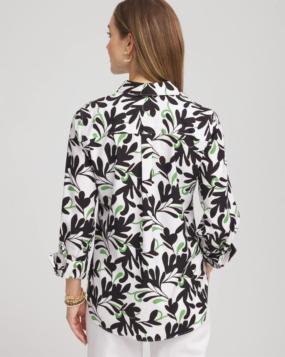 Chico's Clothing No Iron™ Abstract Floral Shirt