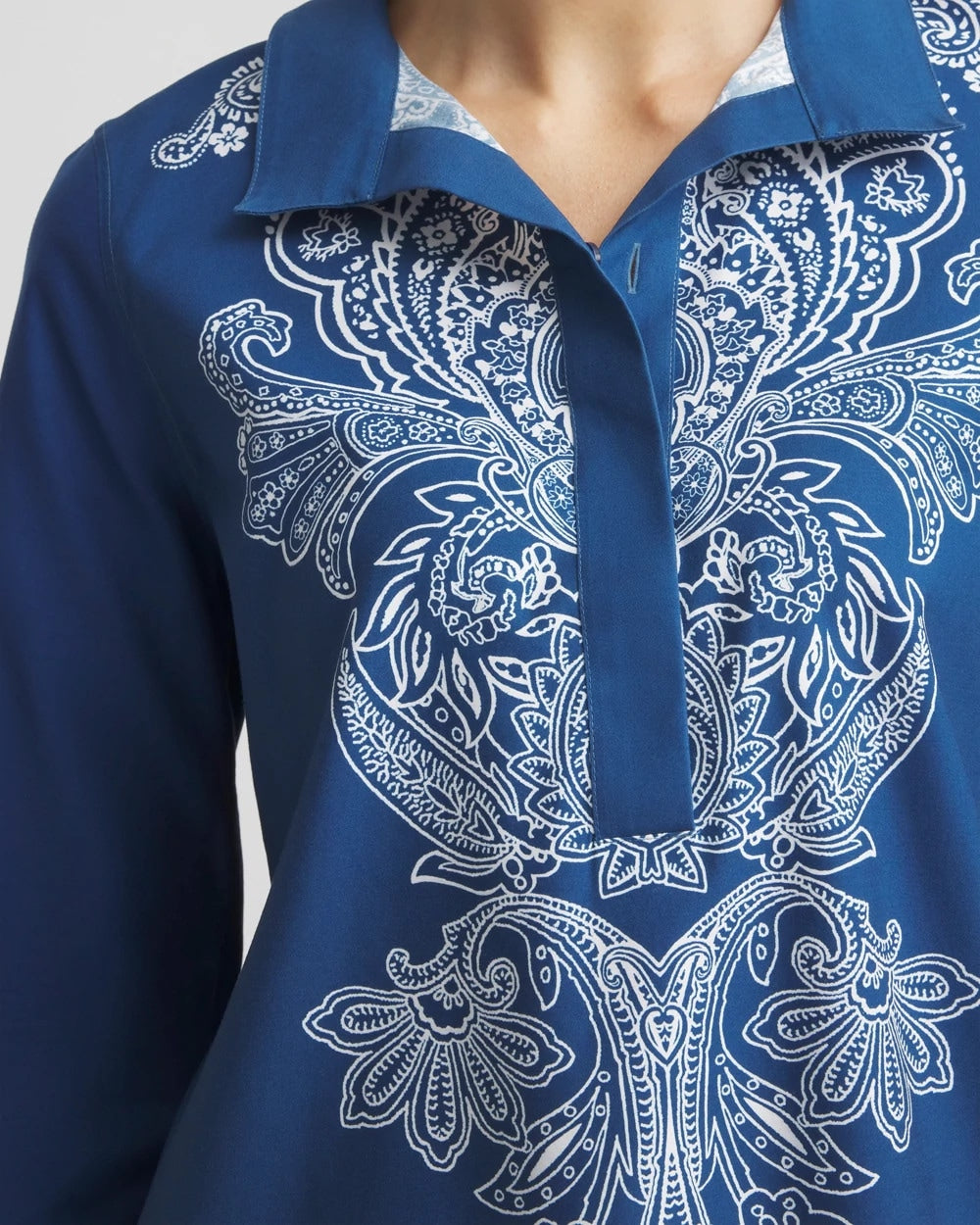 Chico's Clothing No Iron™ Paisley Buttonback Tunic