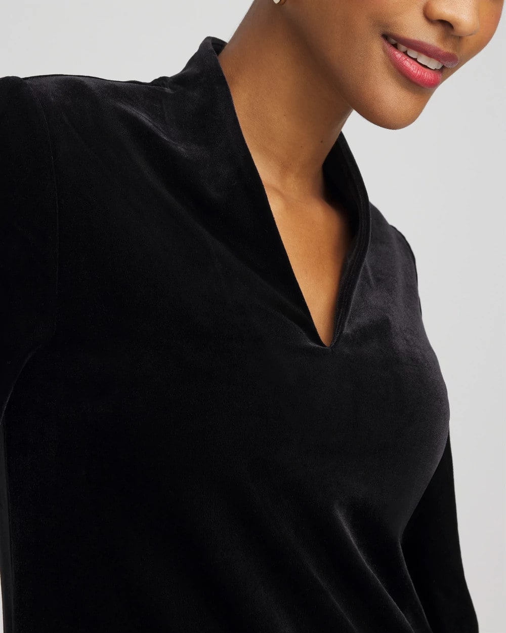 Chico's Clothing Travelers™ Velvet V-Neck Kimono Sleeve Top