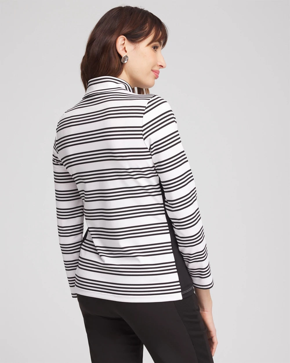 Chico's Clothing Zenergy® UPF Stripe Long Sleeve Top