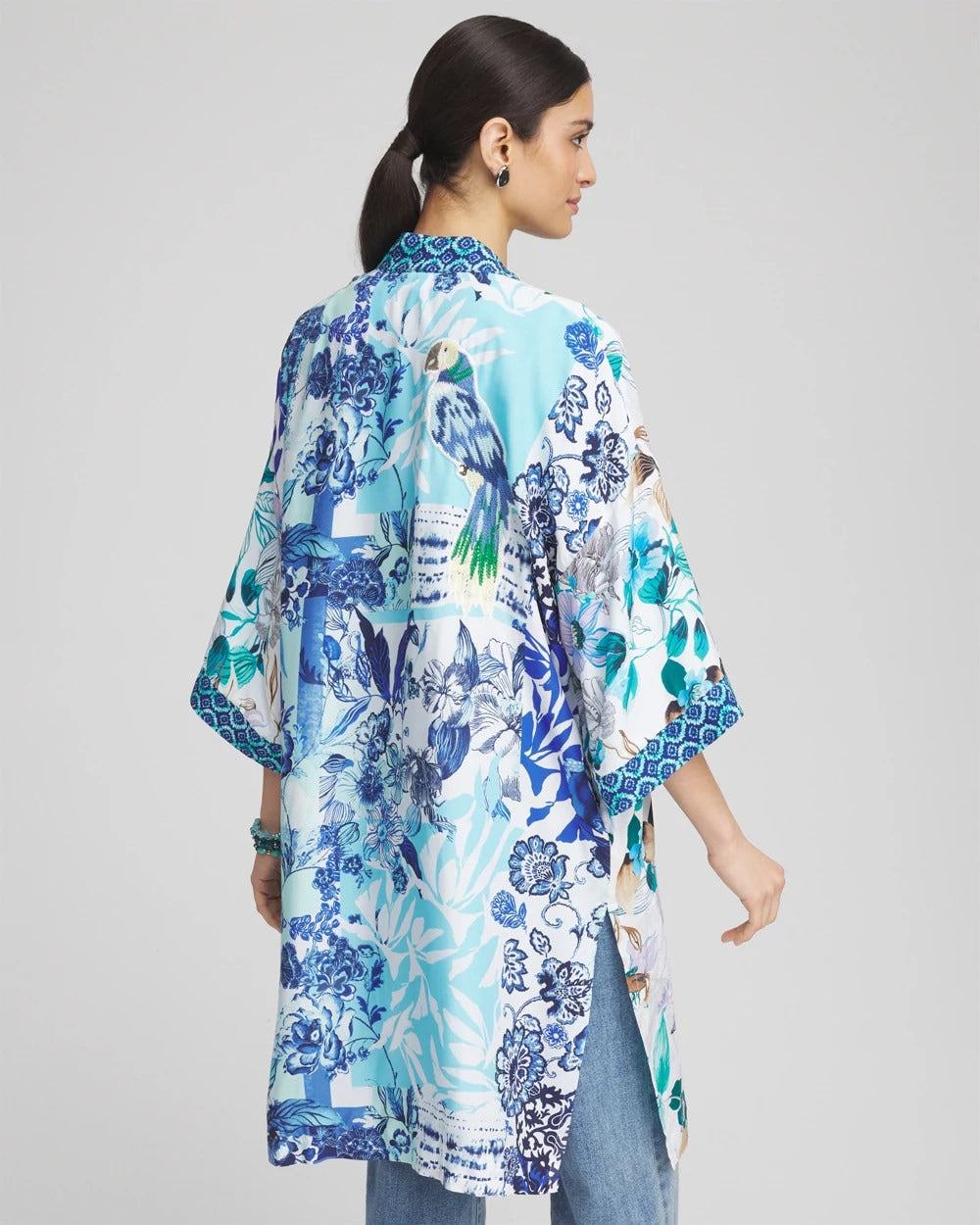 Chico's Clothing Island Motif Long Kimono