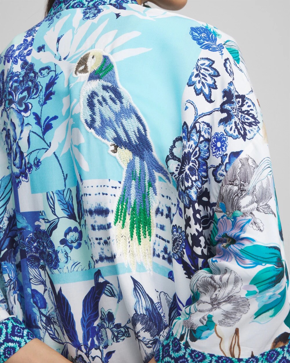 Chico's Clothing Island Motif Long Kimono