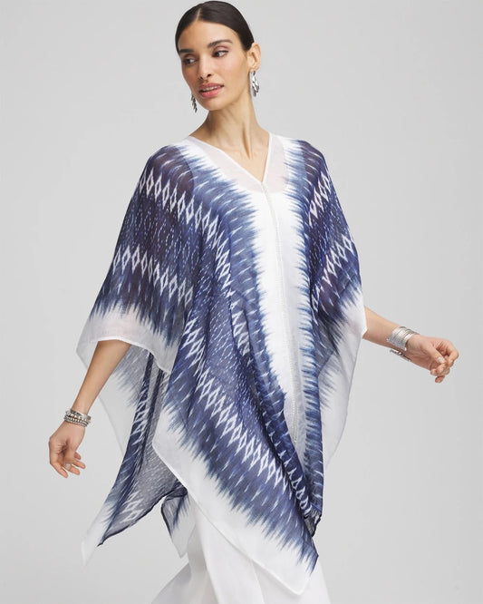 Chico's Clothing Long Embellished Linen Kaftan