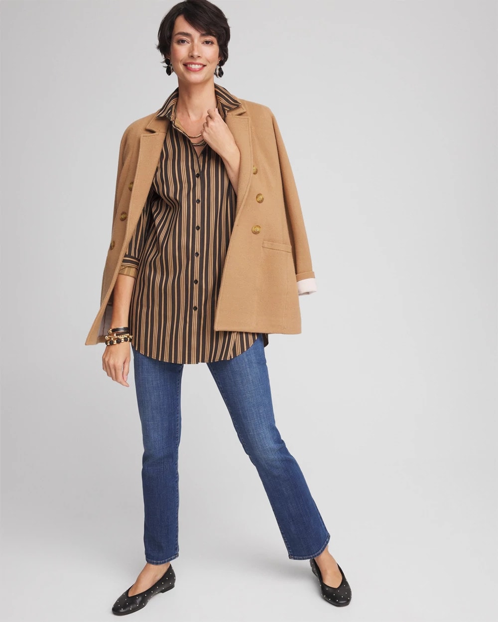 Chico's Clothing No Iron™ Stripe Tunic