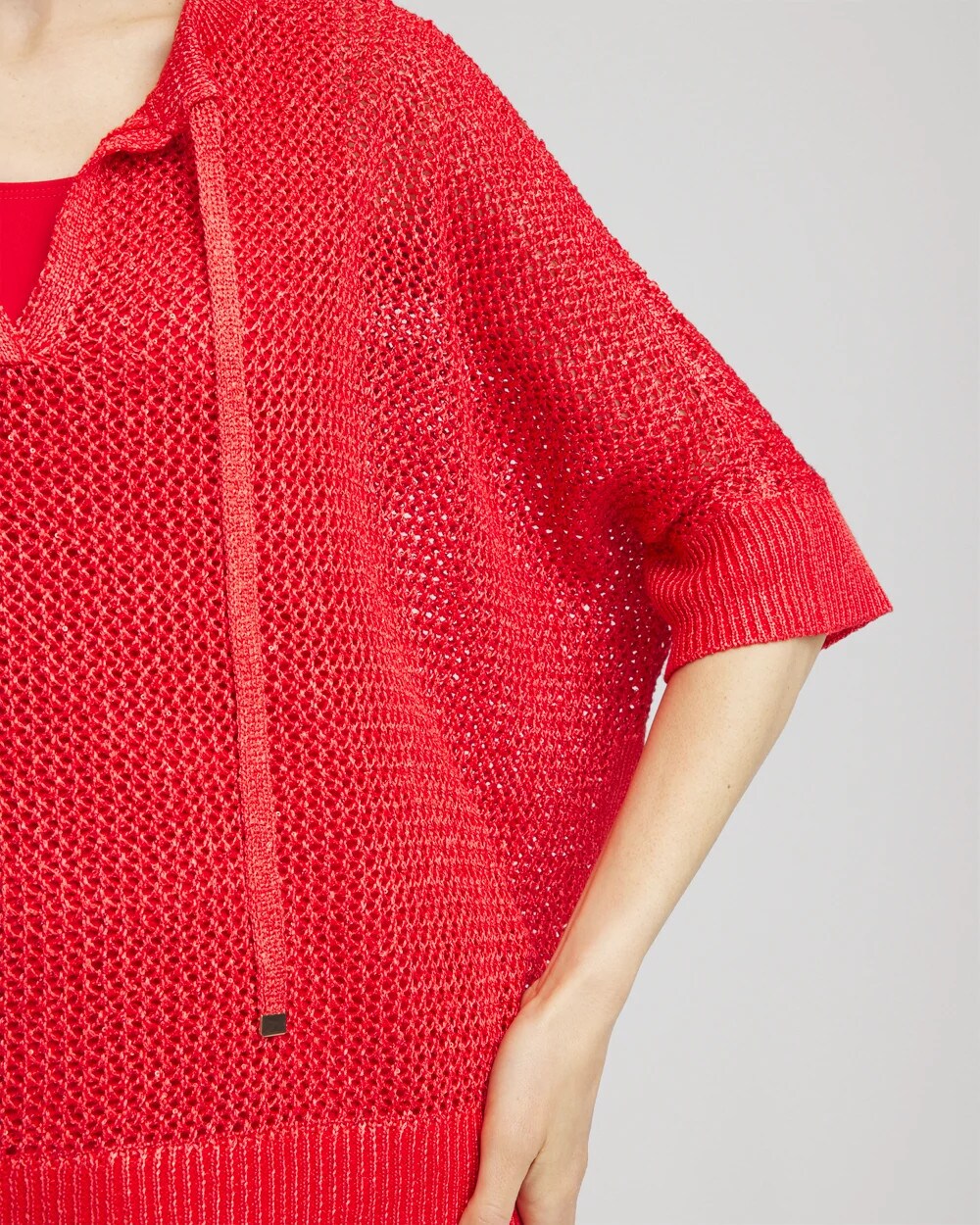 Chico's Clothing Sequin Open Knit Poncho